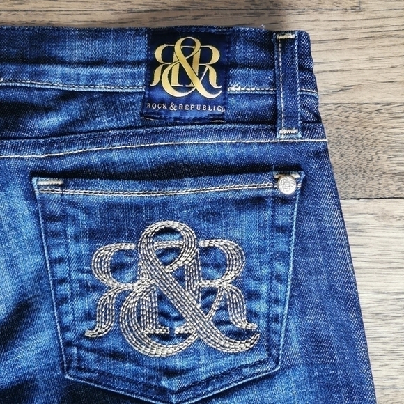 ROCK & Republic Kasandra Jeans Gold Stitching 27 - Picture 9 of 13